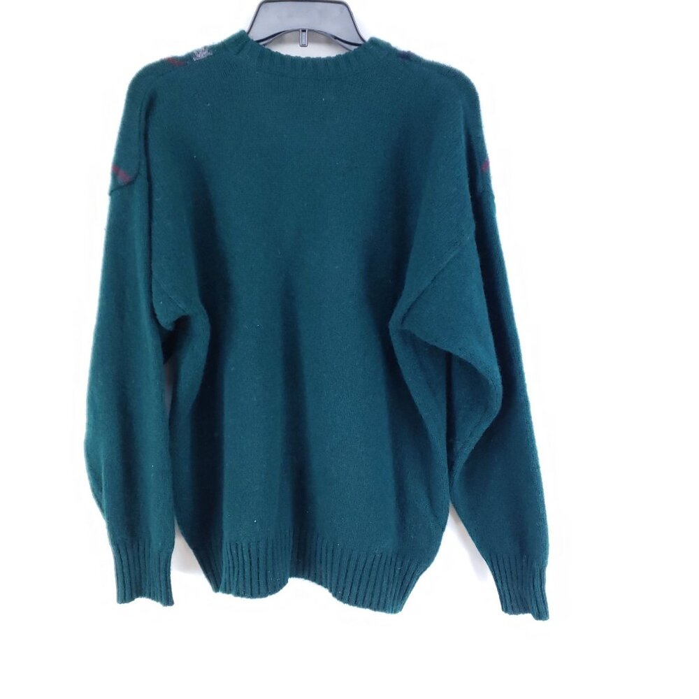 The Moors Shetland Wool Sweater Men's Sz Large Green Argyll - Picture 3 of 7